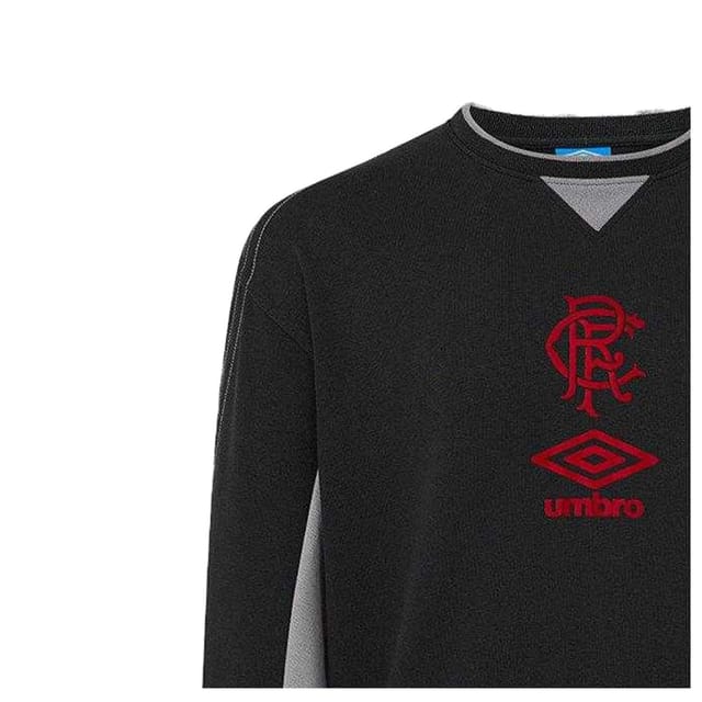 Umbro Umbro Men's Rangers FC Crew Neck Travel Sweatshirt in Black - 3