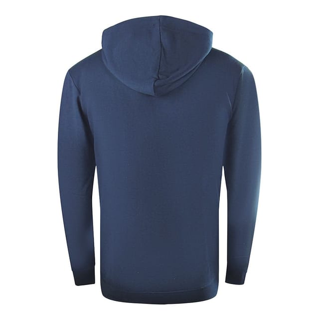 Cavalli Class Cavalli Class Men's Aysmmetric Box Design Navy Blue Zip-Up Hoodie - 2