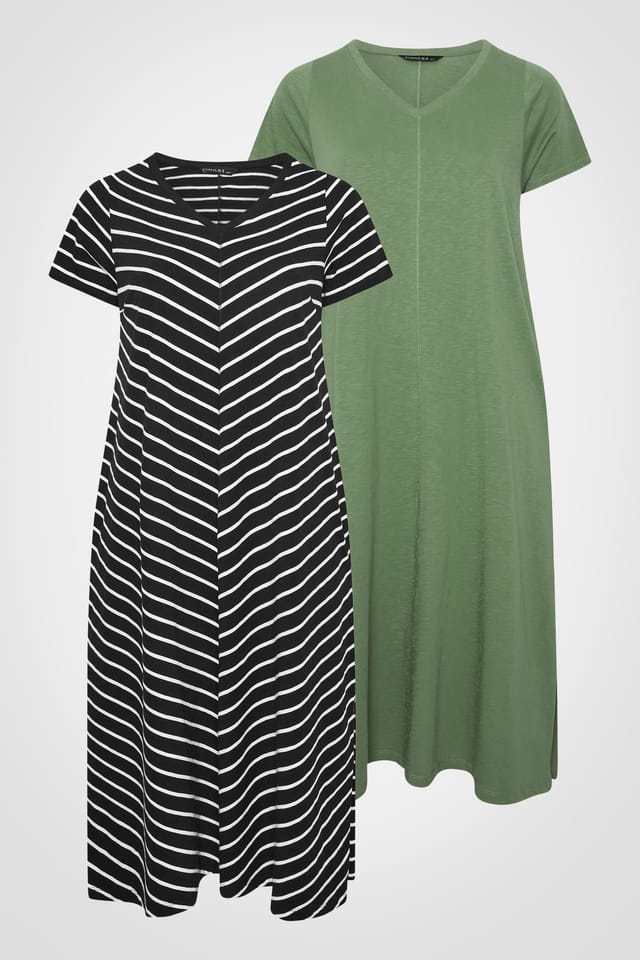 Evans Evans Women's 2 Pack Cotton Dresses - 3