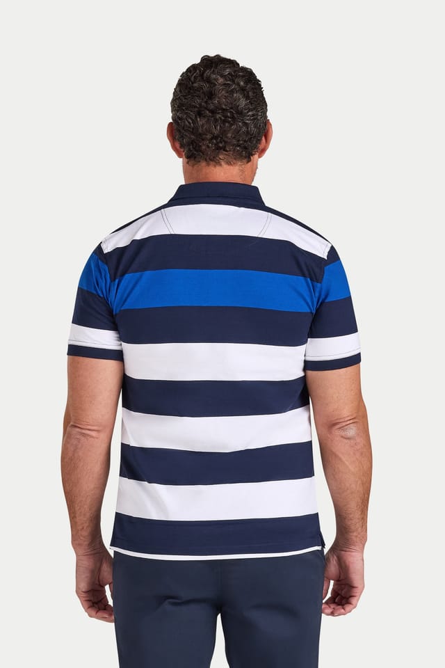 raging bull Raging Bull Men's Classic Jersey Contrast Panel Polo in Navy - 2