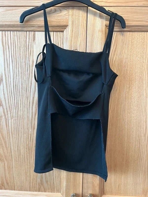 Zara Zara black backless Summer festival clubbing top vest - double strap