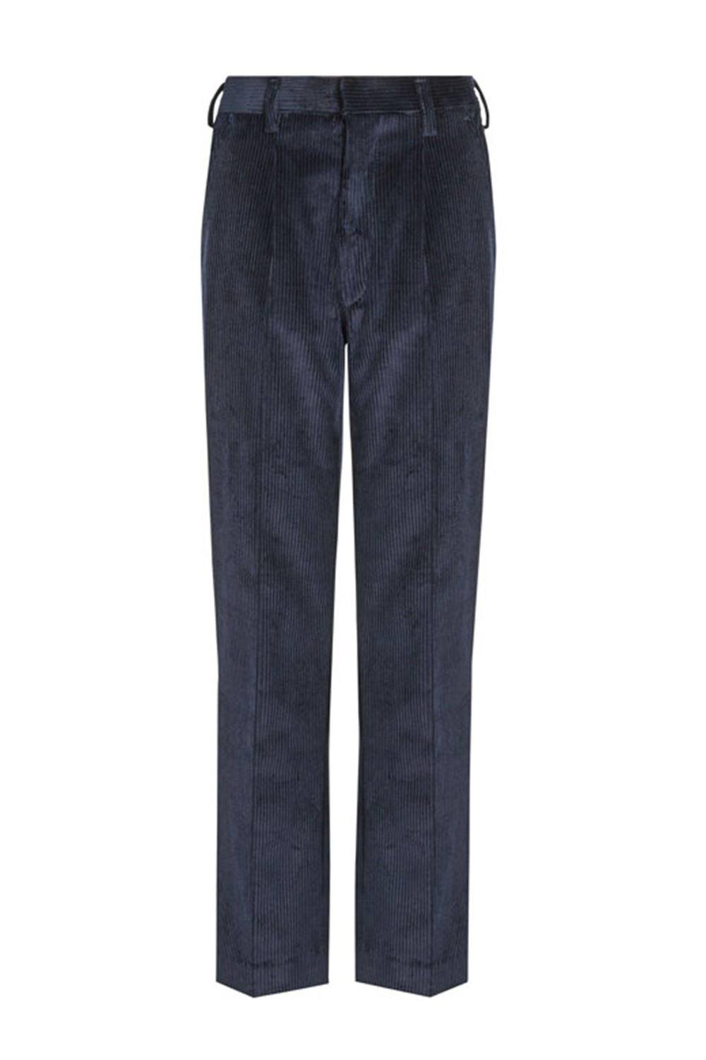 David Luke David Luke Men's Junior Cord School Trousers in Navy - 2