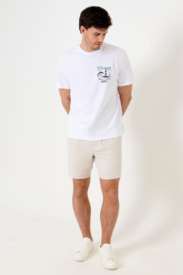 Saltwell Saltwell Men's Graphic Print Cotton T-Shirt in White - 3