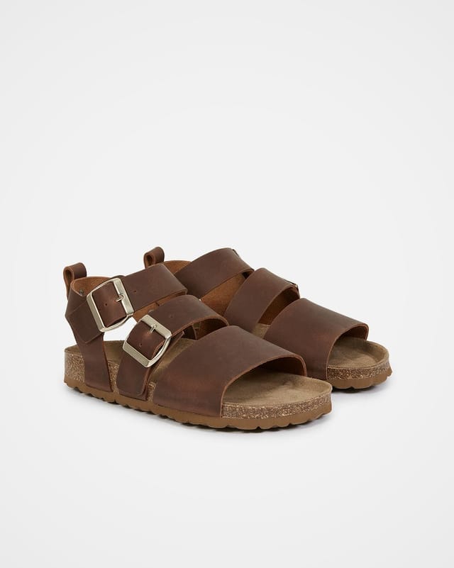 Celtic & Co Celtic & Co Women's An elegant triple strap sandal in Dark Brown - 2