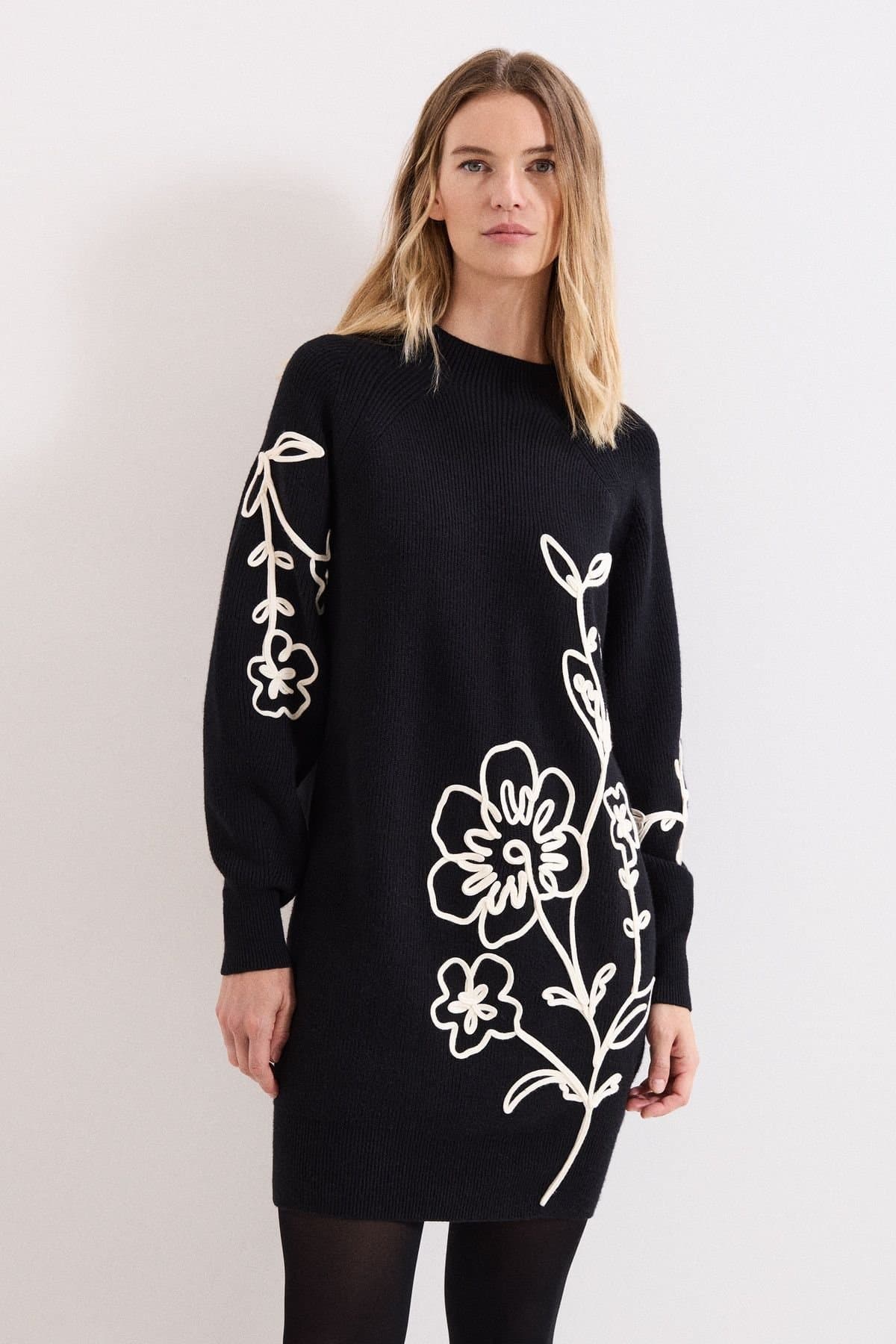 Phase Eight Phase Eight Women's Rosa Long Sleeve Jumper Dress in Black