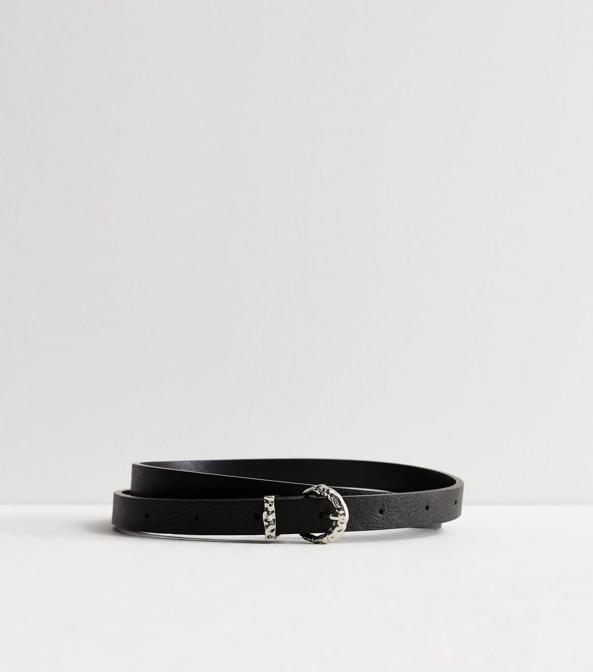 New Look New Look Black Leather-Look Skinny Belt