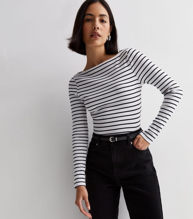 New Look Black Leather-Look Skinny Belt New Look - 2