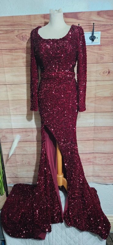 portia scarlett Stunning Portia & Scarlett red sequin fishtail occasions dress size 4 rrp £600 - 1