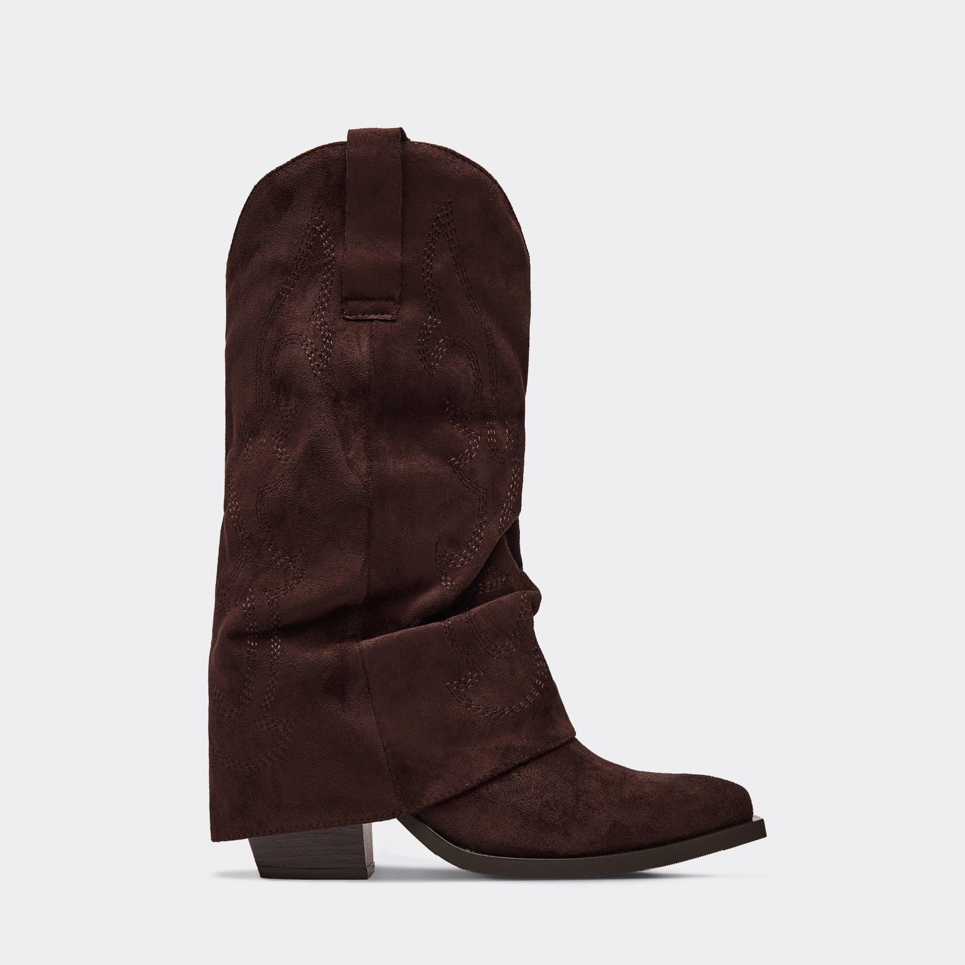 EGO EGO Brown Faux Suede Western Cowboy Boot