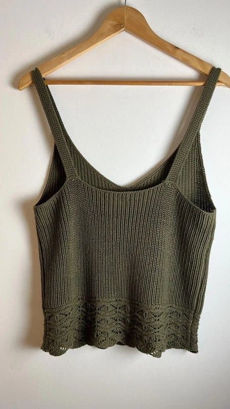 New Look New look - sleeveless knit sweater tank top - size 16 - green
