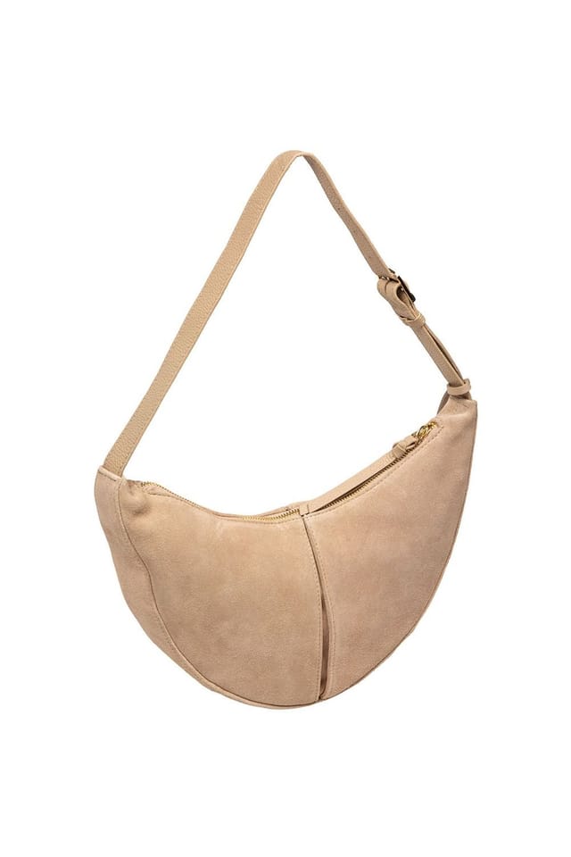 Pure Luxuries London Pure Luxuries London Women's 'Johanna' Suede Evening Bag in Beige - 3