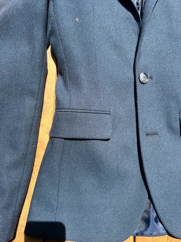 ASOS ASOS design 2 button navy birdseye suit