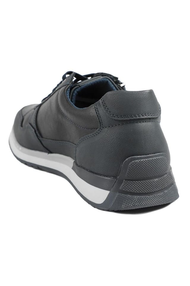 Pavers Pavers Men's Lace Up Trainer with Grip Sole in Navy - 3