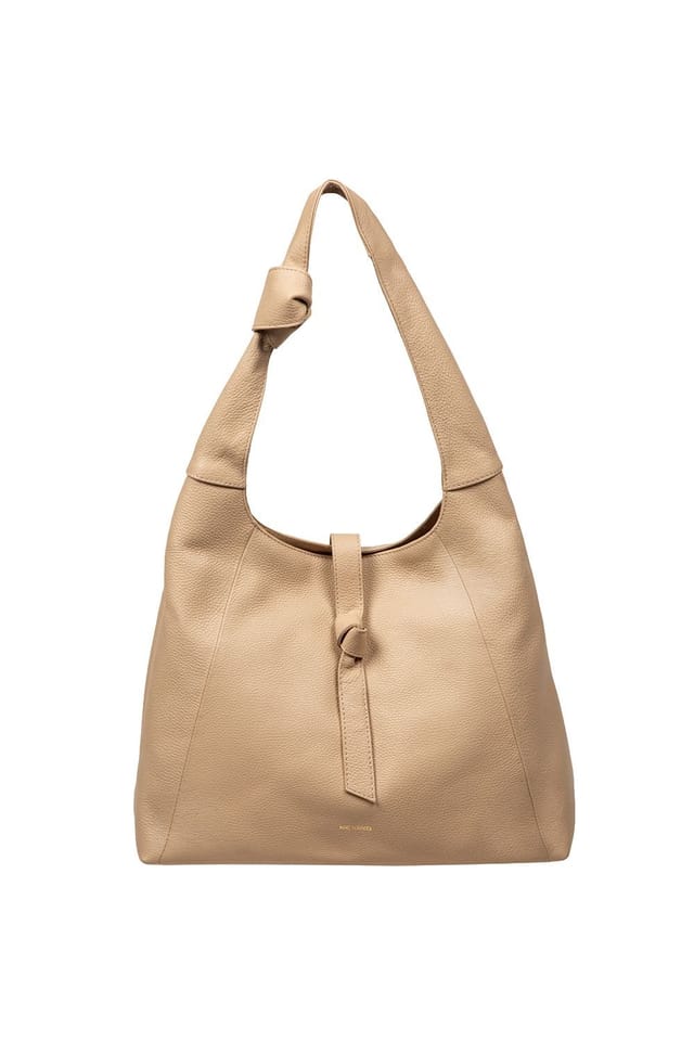 Pure Luxuries London Pure Luxuries London Women's 'Grace' Leather Shoulder Bag in Beige - 2