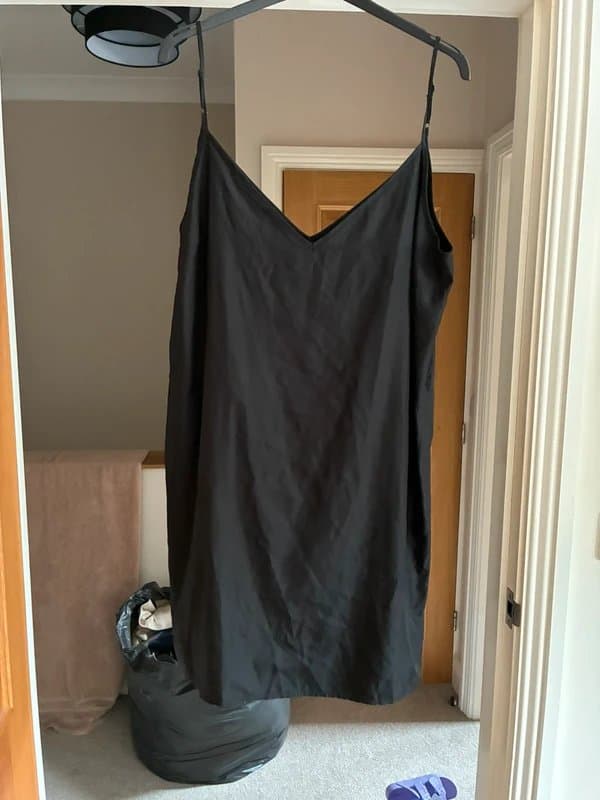 ASOS Asos silk black mini dress size 22