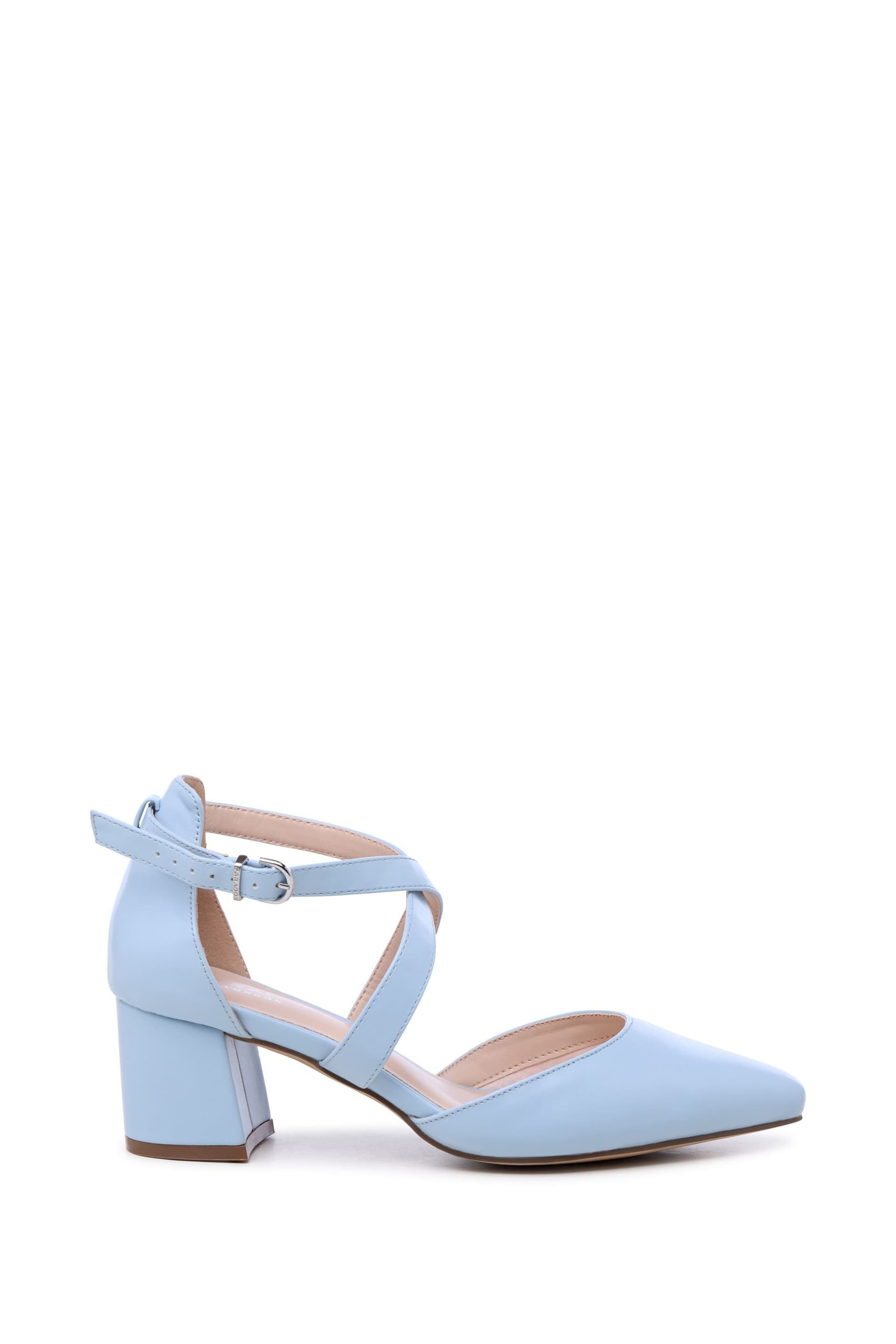 Paradox London Paradox London Baby Blue Cross Strap Court Shoe
