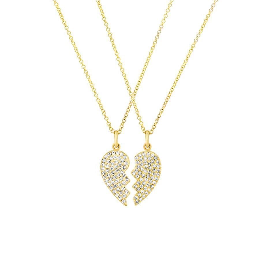 Gold Trip Gold Trip Women's Best Friends Heart Necklace Set in Gold