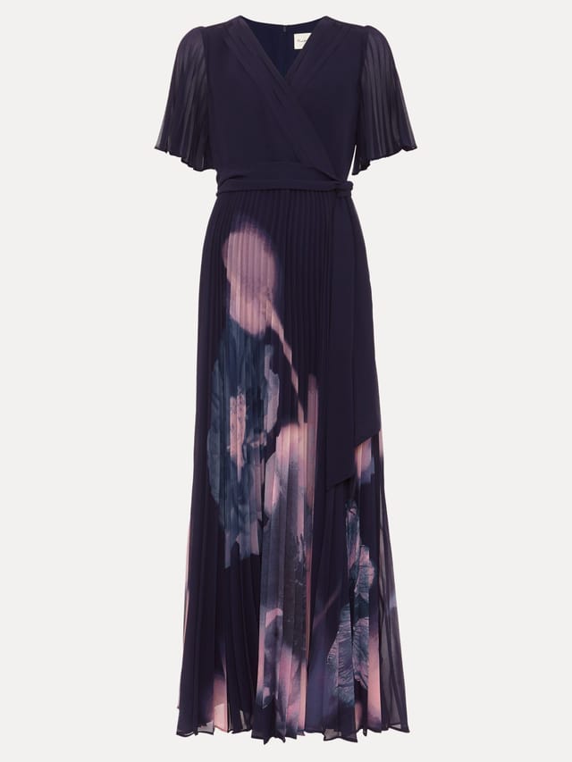 Phase Eight Phase Eight Women's Abigail Pleated Maxi Dress in Dark Navy - 2