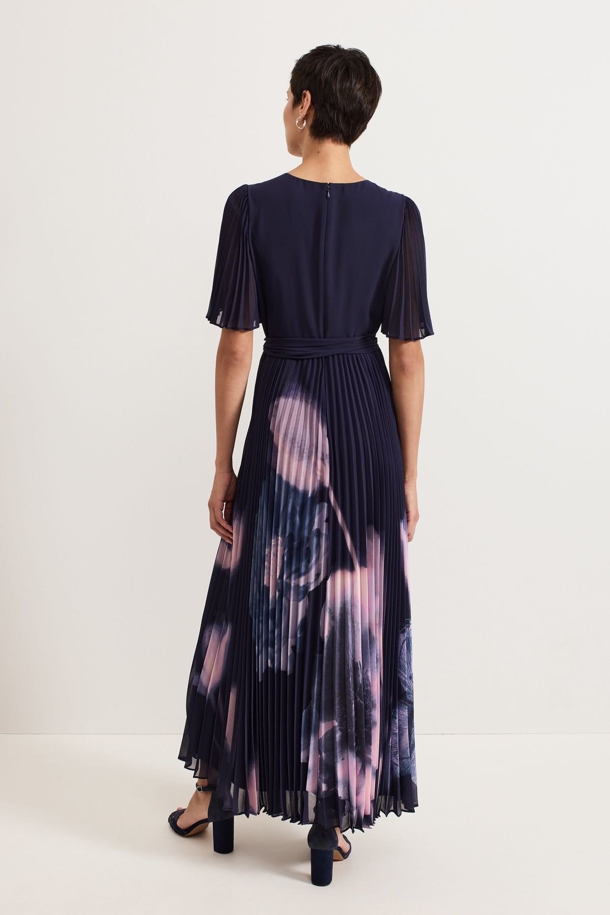 Phase Eight Phase Eight Women's Abigail Pleated Maxi Dress in Dark Navy - 4