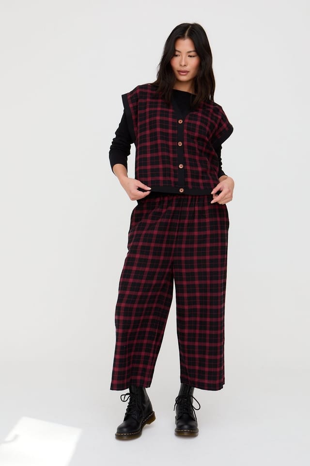 Turtledove London Turtledove London Women's Judy Red Trouser - 3