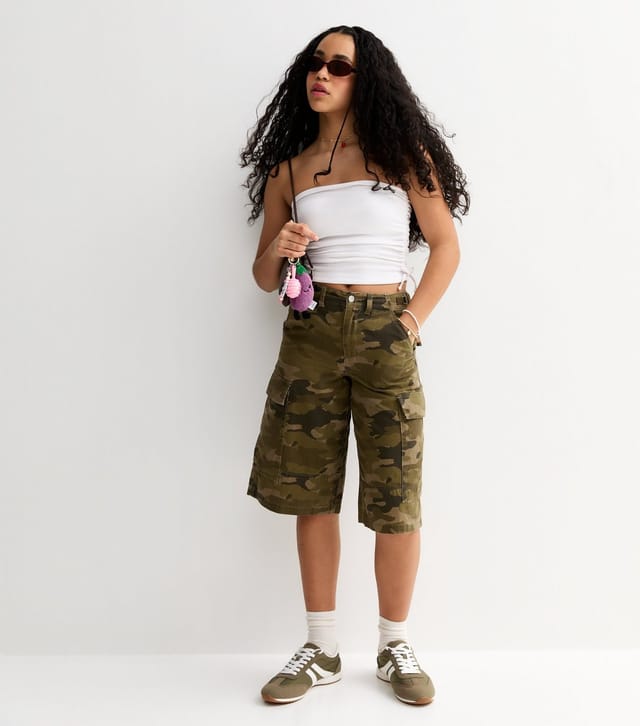 New Look Girls' White Ruched Side Tie Bandeau Top New Look - 3