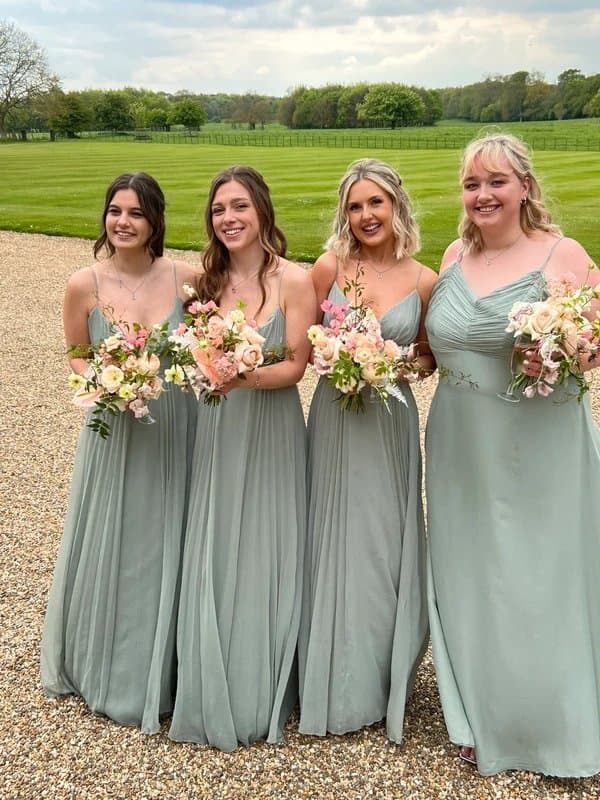 ASOS Design Green asos bridesmaid dress