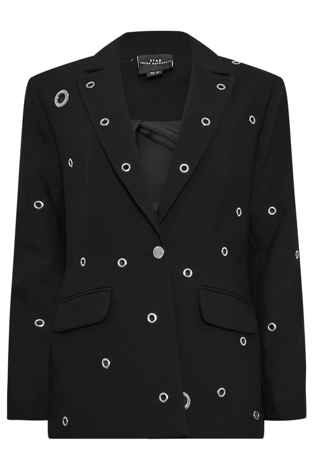Star by Julien Macdonald Star by Julien Macdonald Women's Eyelet Detail Blazer in Black - 3