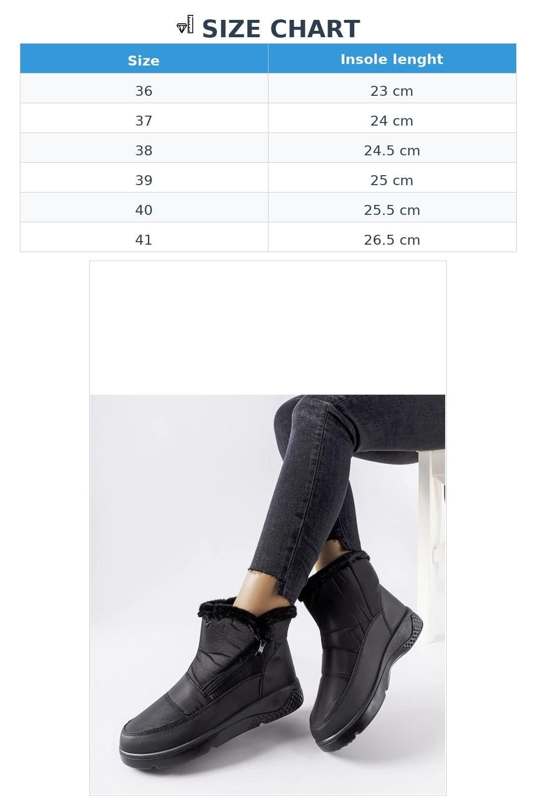 Love Lace Love Lace Women's Insulated Waterproof Snow Boots with Zipper & Ankle Protection in Black - 4