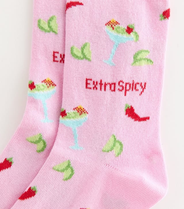 New Look Pink Cotton Rich Extra Spicy Slogan Socks New Look - 2
