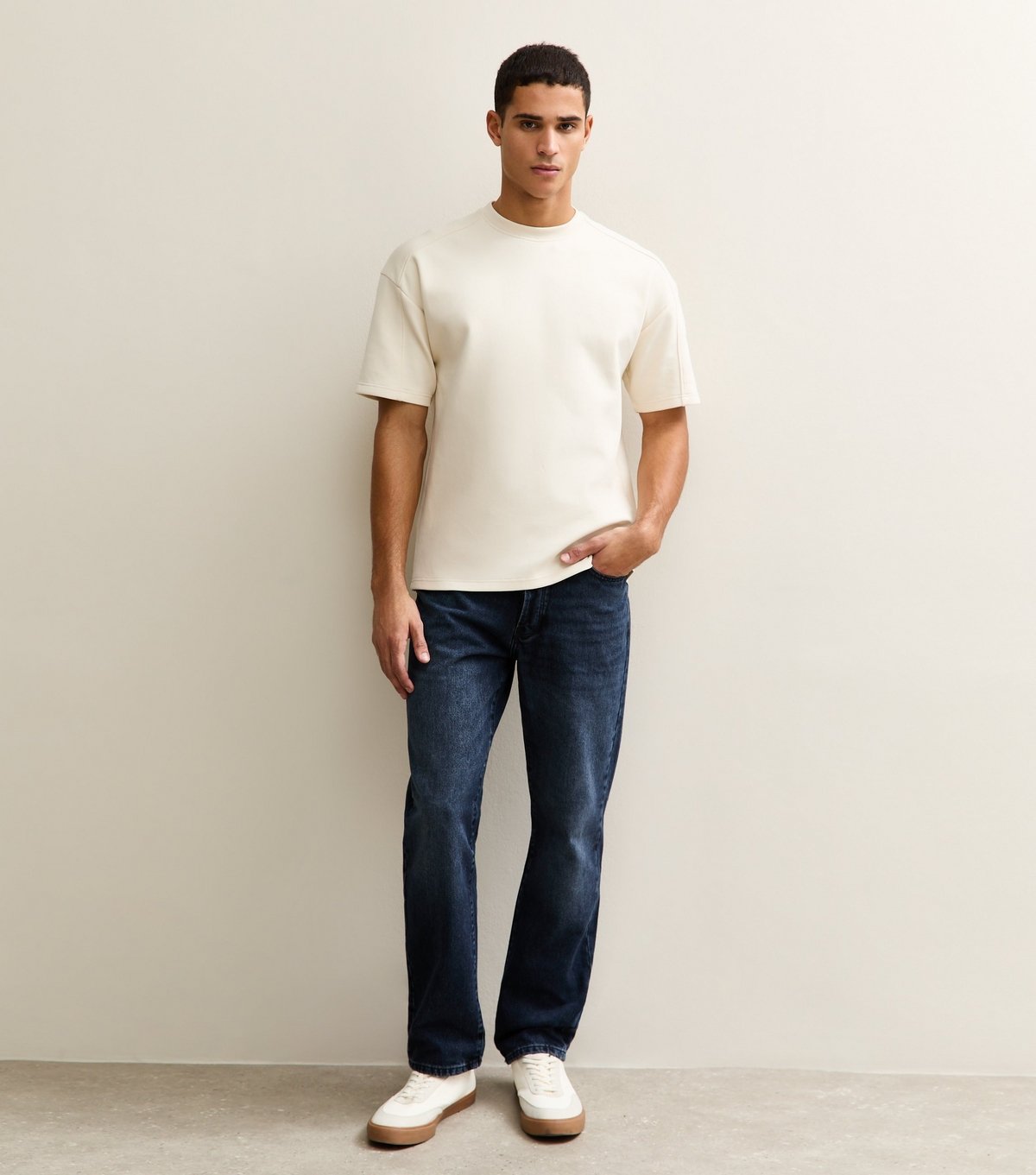 Only and Sons Men's Dark Blue Regular Straight Leg Jeans Only and Sons New Look - 2