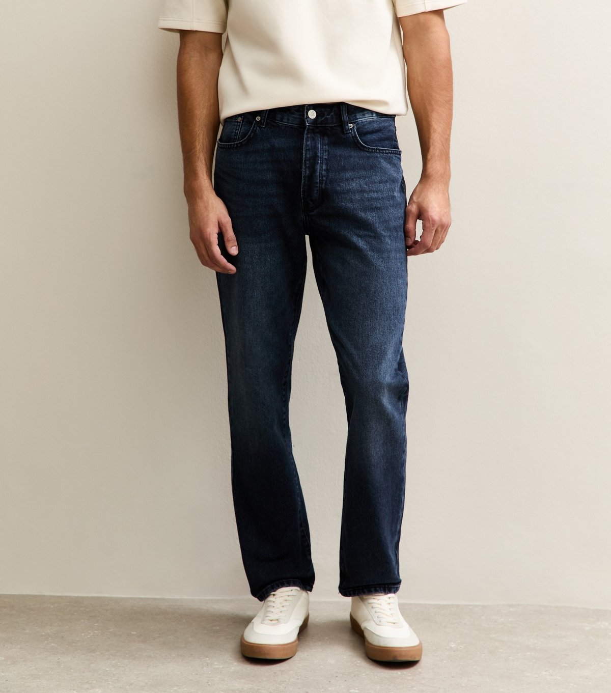 Only and Sons Men's Dark Blue Regular Straight Leg Jeans Only and Sons New Look - 3