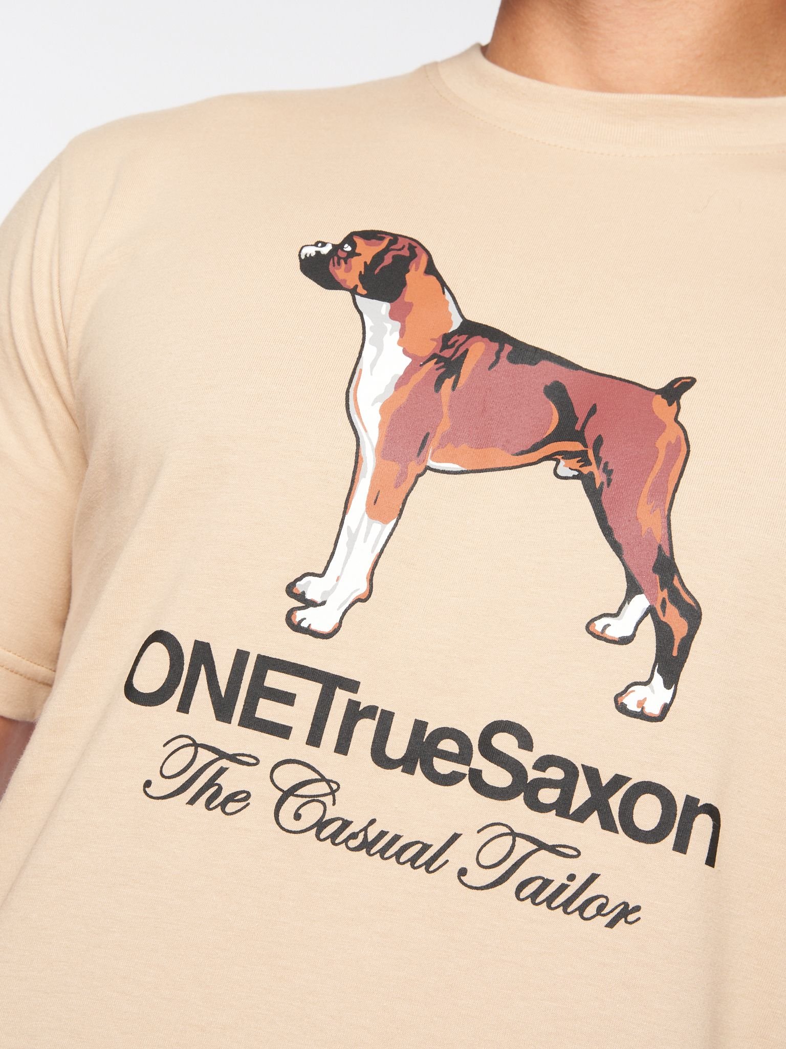 One True Saxon One True Saxon Men's Dawg T-Shirt in Stone - 2