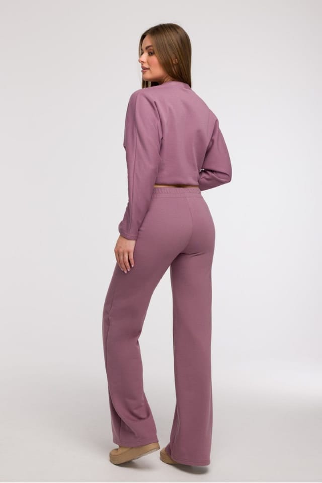 Love Lace Love Lace Women's Wide Leg Sweatpants Track Trousers Style 211507 in Violet - 2