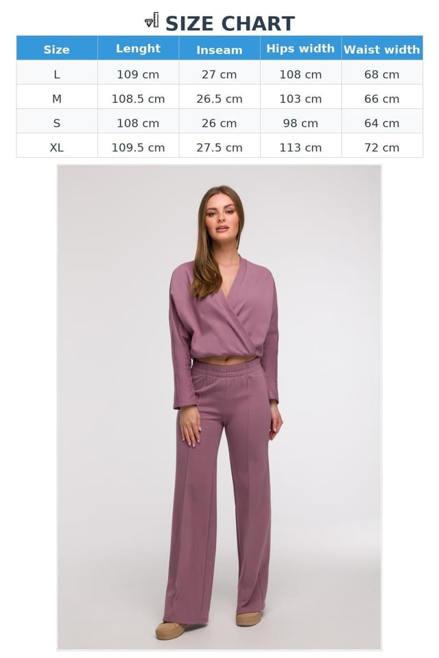 Love Lace Love Lace Women's Wide Leg Sweatpants Track Trousers Style 211507 in Violet - 3