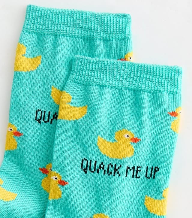 New Look Teal Duck Patterned Ankle Socks New Look - 2