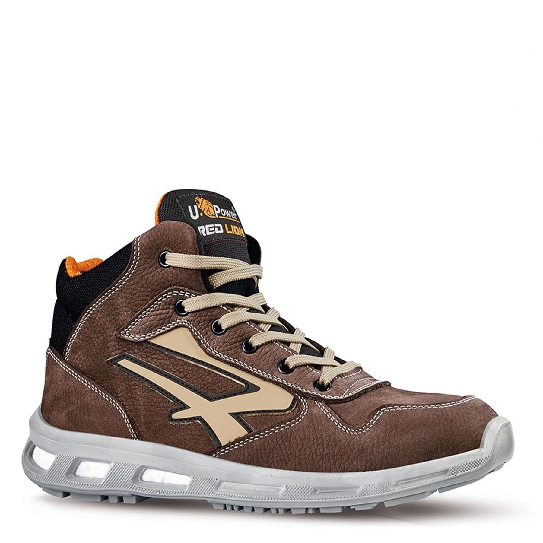 U-Power U-Power Men's Carter S ESD S3S Lace-Up Nubuck Safety Boots in Brown