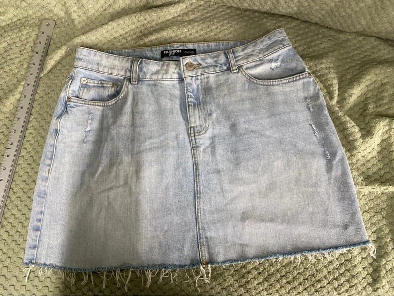 George Y2K Vintage Light Wash denim Mini Skirt George -Size 16(bb)