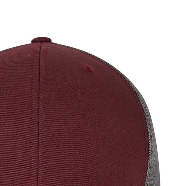 Classic Classic Men's Retro Two Tone Trucker Cap in Maroon - 2