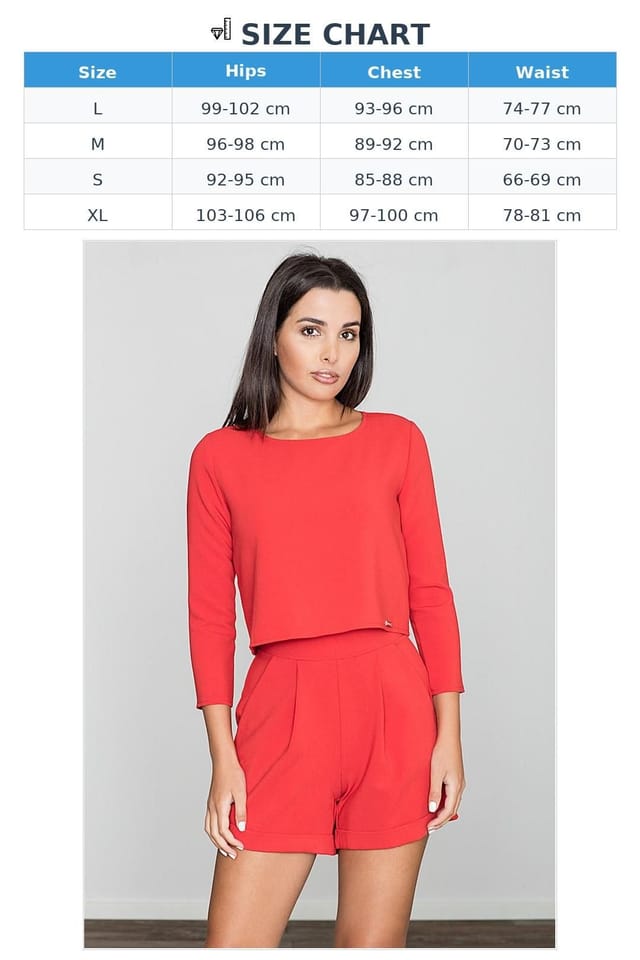 Love Lace Love Lace Women's Elegant Two Piece Split Back Short Suit in Red - 3