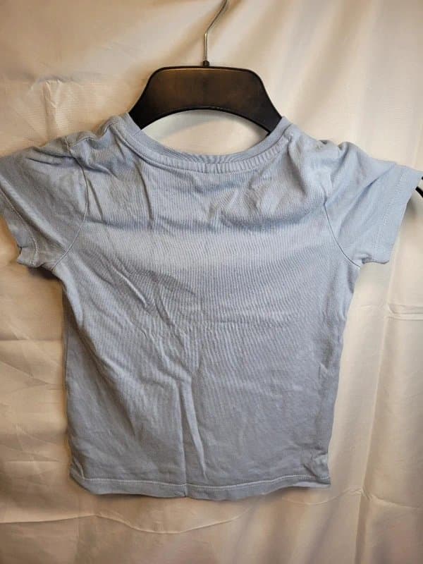 George at ASDA Adorable Light Blue Daisy Embellished T-Shirt for Kids