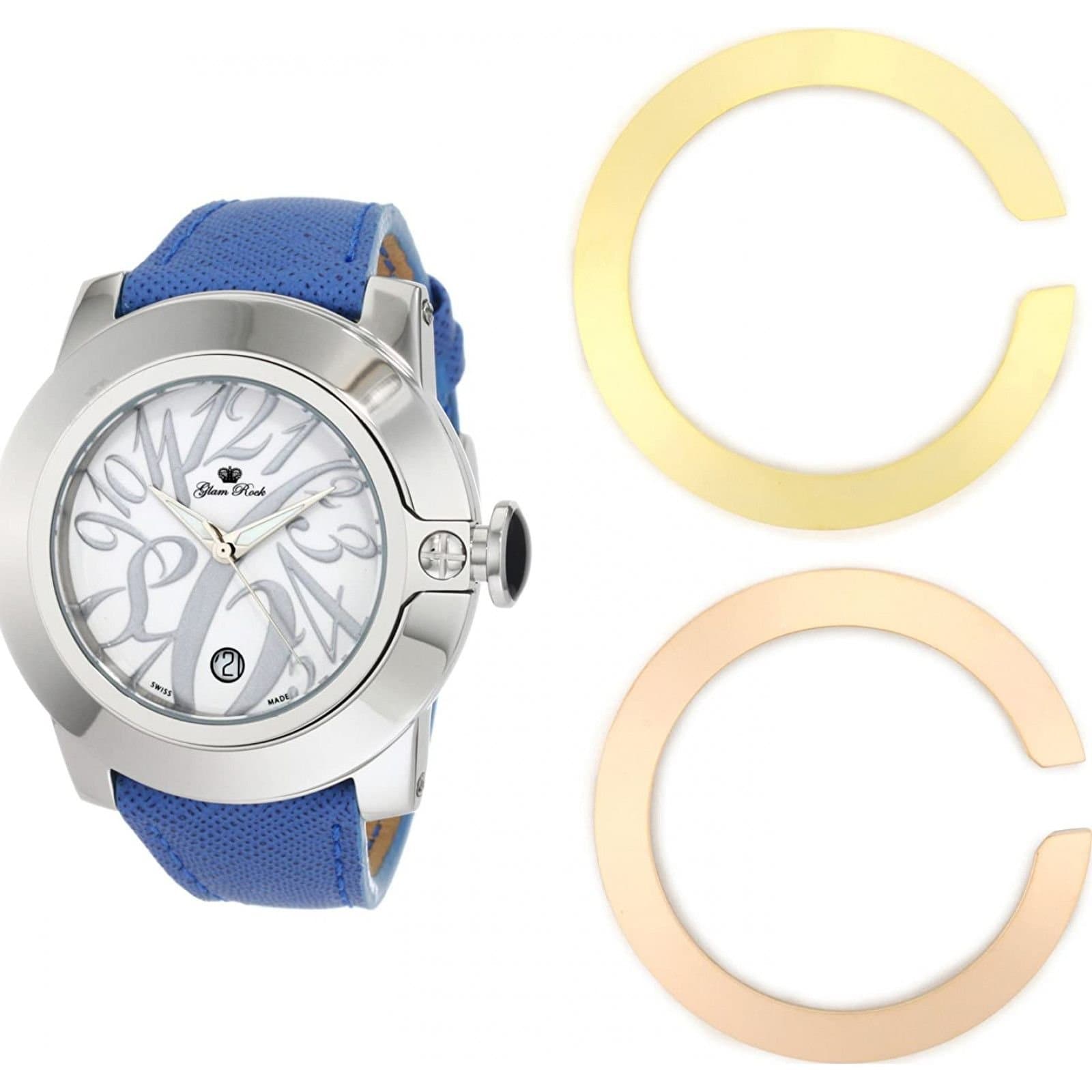Glam Rock Glam Rock Women's GR32080 44mm Quartz Watch in Blue