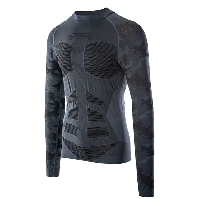magnum Magnum Men's Camo Thermoactive Base Layer Top in Dark Navy - 3