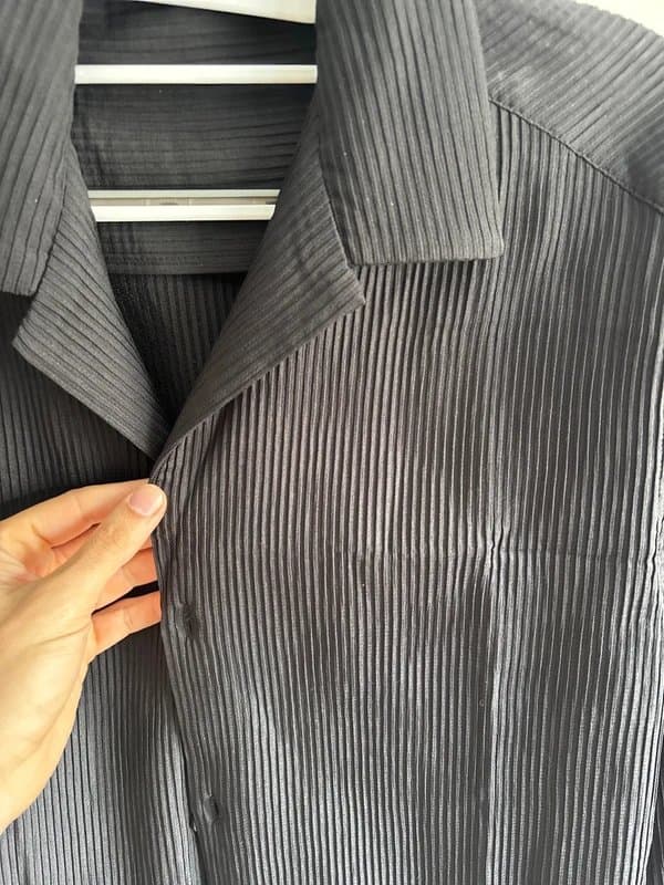 ASOS Black plisse shirt