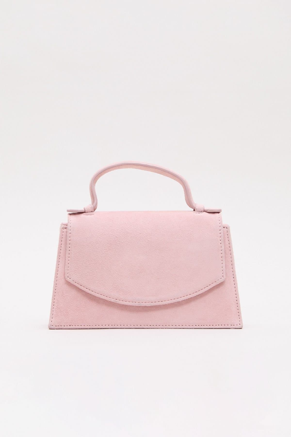 Phase Eight Phase Eight Women's Suede Effect Top Handle Bag in Dusty Pink