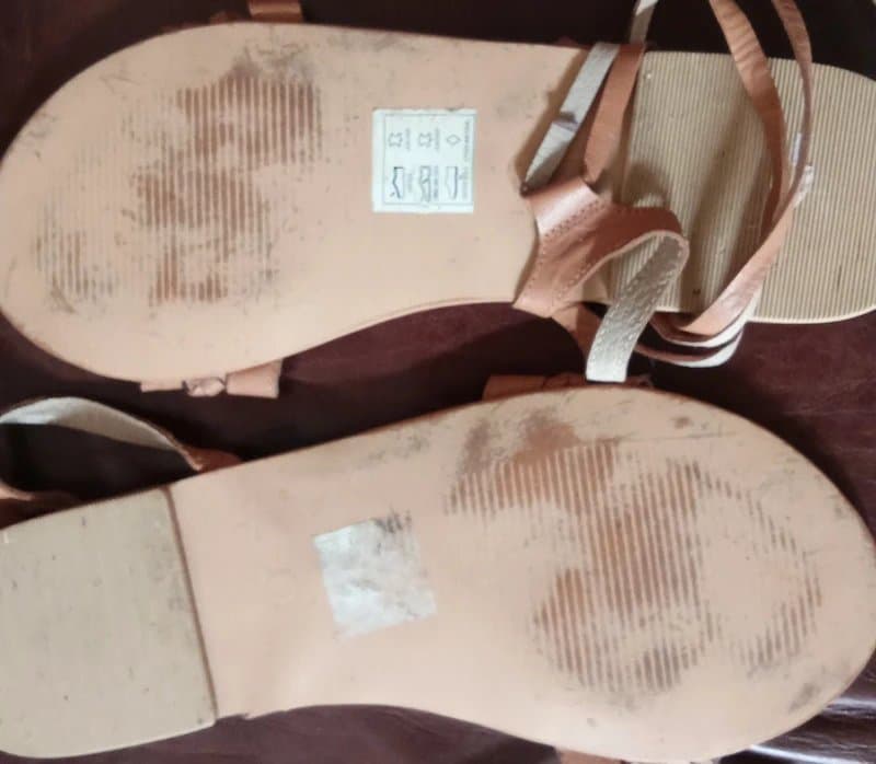 ASOS ASOS size 9 leather flat ankle strap sandals