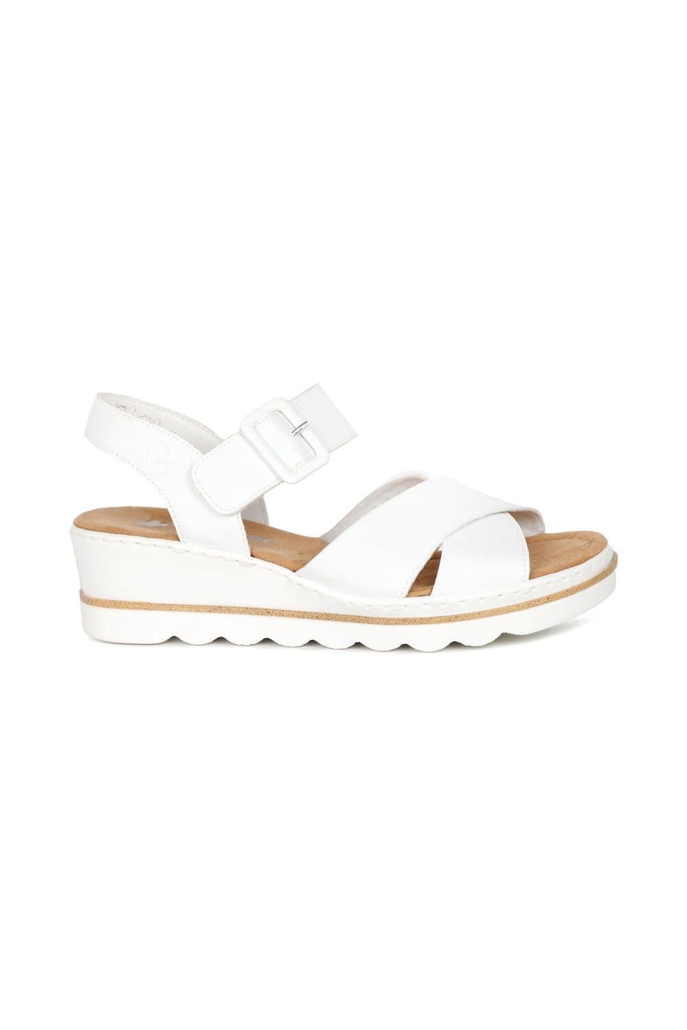 Rieker Rieker Women's 'Jamaica' Wedge Heel Sandals in White