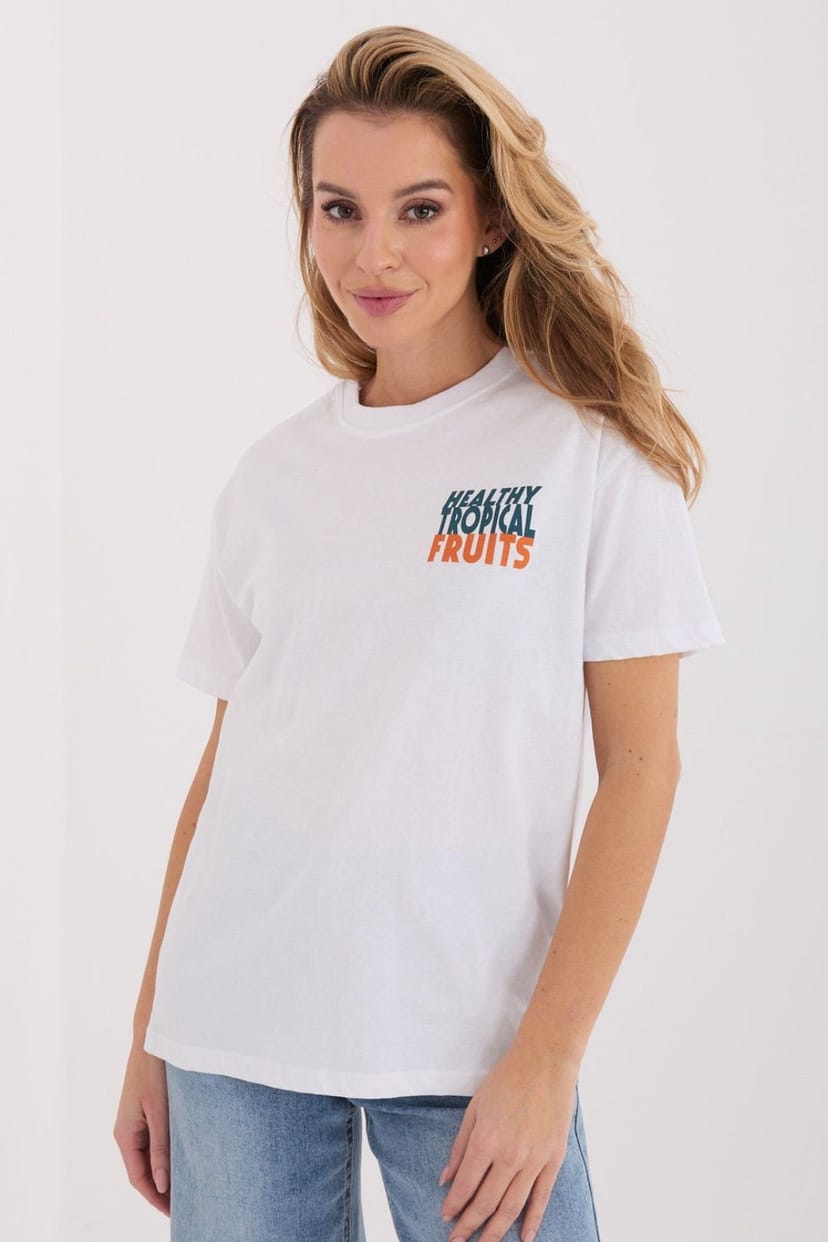 Love Lace Love Lace Women's Breathable Cotton Graphic T-Shirt in White - 1
