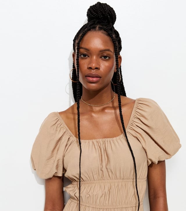 New Look Women's Camel Milkmaid Midi Dress New Look - 3