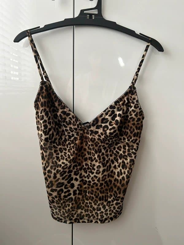 Bershka Leopard print cami top