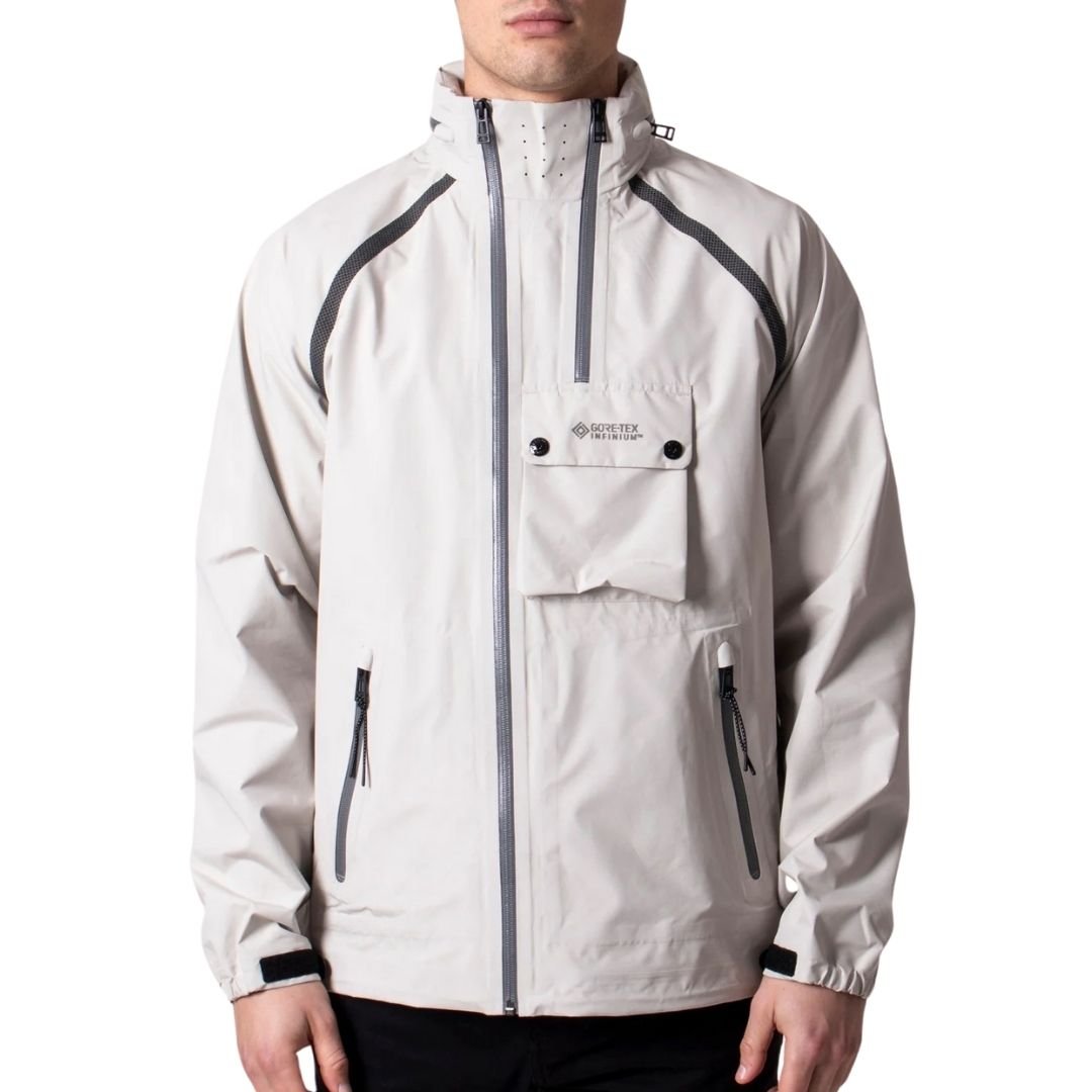 Belstaff Belstaff Men's Solid Twin Beige Waterproof Track Jacket - 1